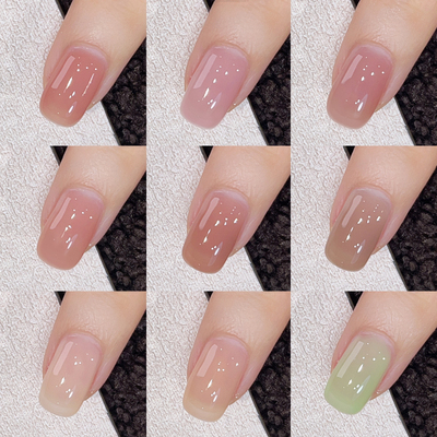 2026年新款懒人一步甲油胶冰透裸色甲油胶底胶封层五合一指甲油胶