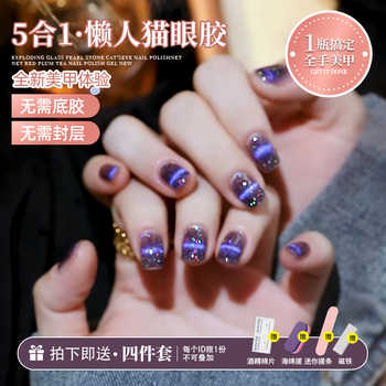2026年秋冬新款懒人猫眼甲油胶五合一猫眼胶一步甲油胶显白瑶光猫