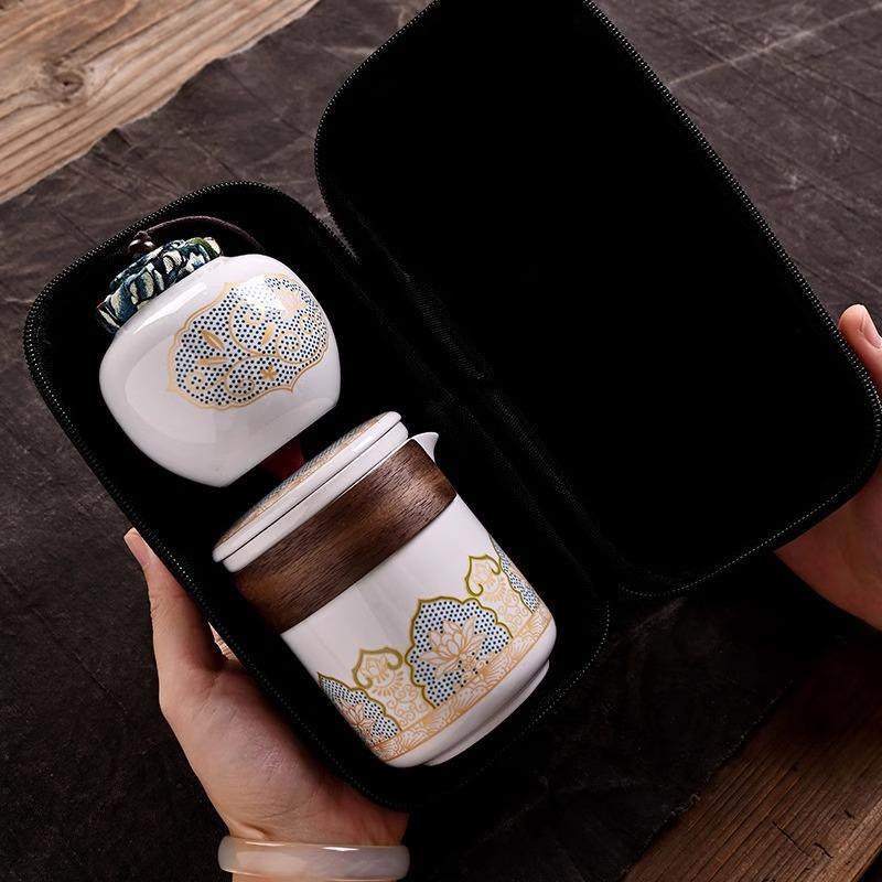 旅行茶具套装户外式露营喝茶陶瓷快客杯商务送礼功夫泡茶壶中国风,餐饮具,旅行茶具,淘宝优惠券,粉丝福利购,淘宝优惠卷