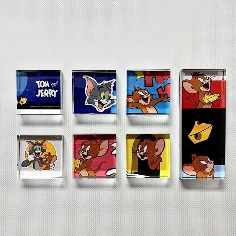 网红自制透明方砖ins风贴小方块正方形高透亚克力diy冰箱贴材料包