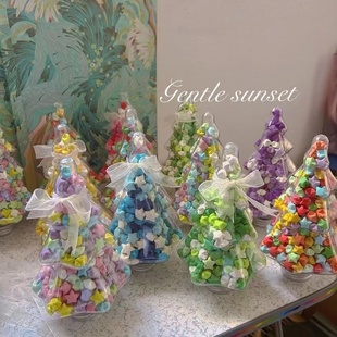 渐变色圣诞树星星瓶幸运星折纸DIY星星急救瓶圣诞高颜值手工礼物