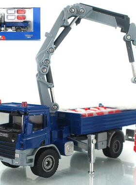 [盒装]凯迪威1:50随车吊运输车吊车翻斗车消防车模型车625024合金