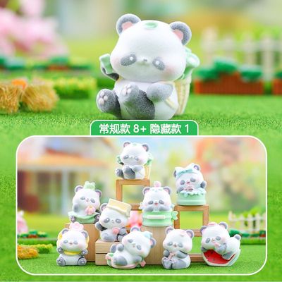又甜又拽熊猫爱爱小号植绒盲盒可爱甜美小手办精致礼物直销