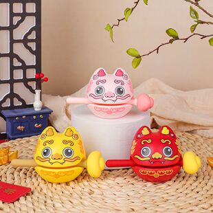 貔貅小木鱼卡通木鱼敲敲乐解压玩具办公室摆件学生搞怪打击乐器
