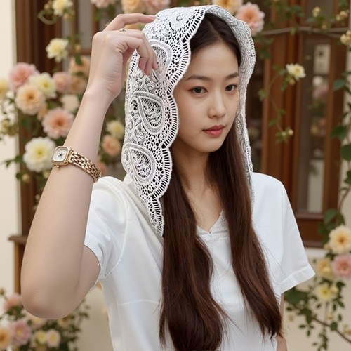 大码女装法式复古蕾丝连帽衫短袖