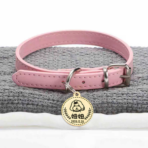 狗狗项圈定制防丢猫咪刻字身份牌