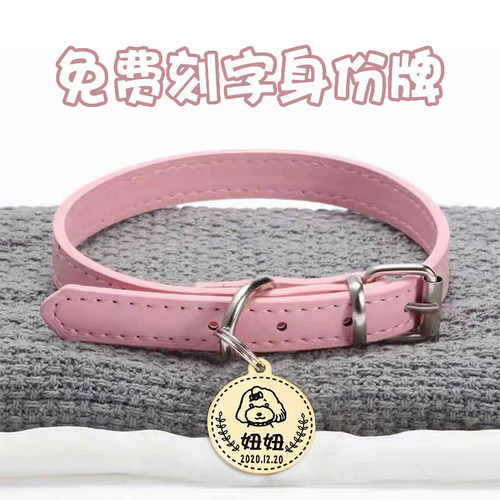 狗狗项圈定制防丢猫咪刻字身份牌