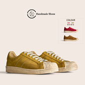 擦色反绒舒适透气情侣鞋 PIPG复古做旧贝壳头休闲板鞋 男女同款