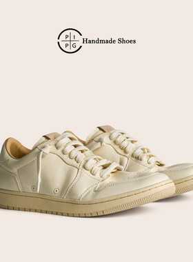 PIPG超舒服透气板鞋厚底小白鞋女夏季男鞋轻便百搭真皮休闲运动鞋