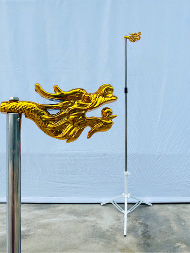 OO潮绣用品 佛具法器 水陆法会佛事 树脂龙头撑幡杆 提炉杆提灯杆
