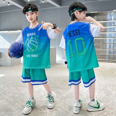 男童夏装篮球服套装2026运动夏季速干新款中大童短袖男孩运动潮款