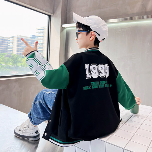 男童棒球服外套春秋款2026新款儿童夹克上衣开衫中大童男孩秋季潮