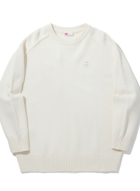 李宁正品vital系列男女同款简约舒适圆领宽松套头编织衫AMBU289