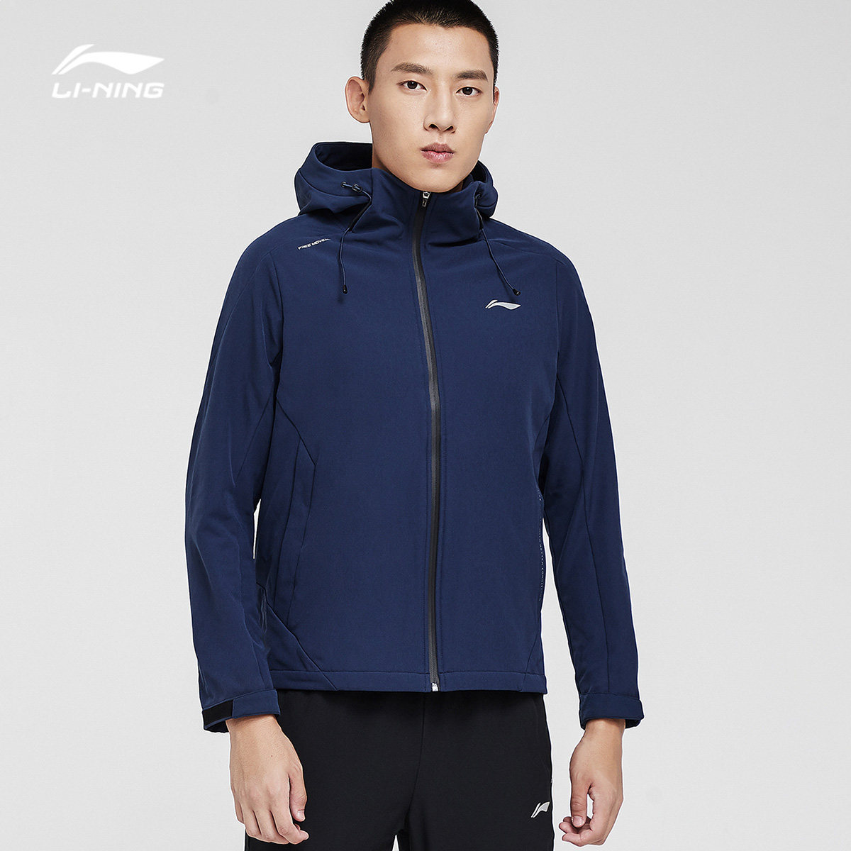리 닝  윈드 브레이커 남성 새 트레이닝 시리즈 가디건 후드 슬림 캐주얼 스포츠 재킷 AFDP607