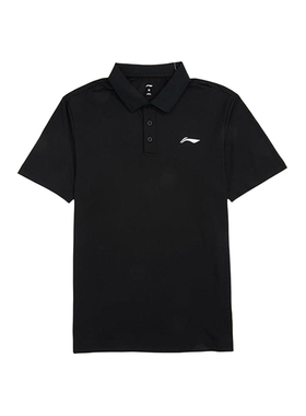 李宁正品2025夏季男子休闲百搭翻领透气运动短袖POLO衫APLU803-2