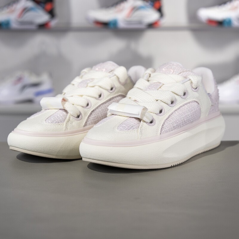 李宁正品云游C4D女子潮流舒适百搭厚底耐磨运动休闲鞋AZGT090-12