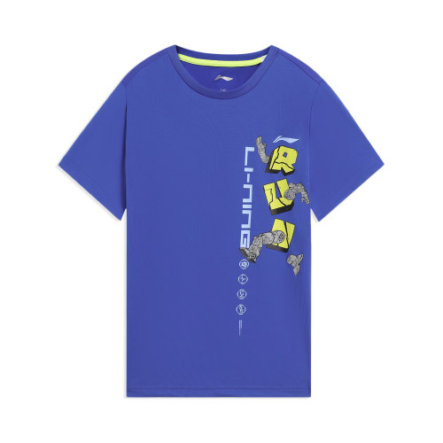 Lining/李宁正品夏季儿童舒适透气运动休闲短袖圆领T恤YTSS005