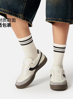 李宁正品征荣92S女子舒适柔软复古低帮轻便运动滑板专业鞋AEPV082