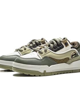 李宁正品001 BTC MEGA男子潮流时尚耐磨经典运动低帮板鞋AGCV383