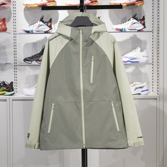 李宁正品CF溯万龙甲男女款拒水防泼宽松单层连帽冲锋衣AEMU049-5