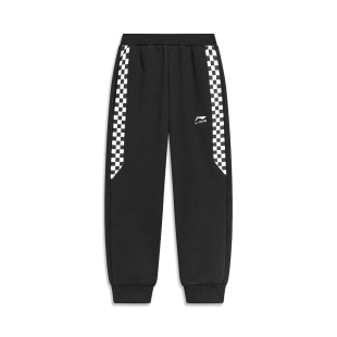 李宁正品 YKLT379 运动生活系列男小大童加绒保暖防风运动束脚卫裤