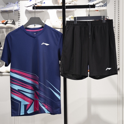 李宁正品男女速干凉爽运动套装