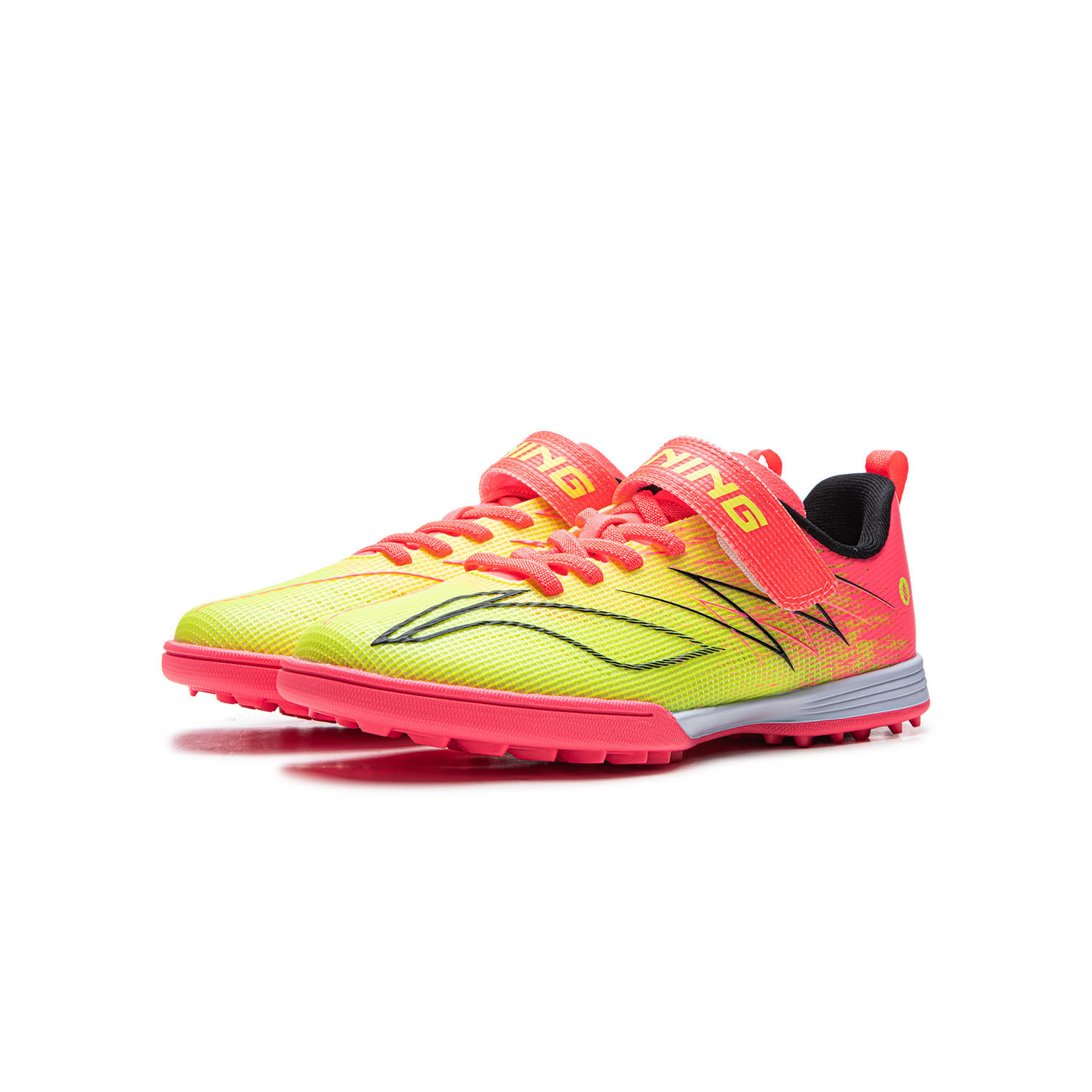 李宁正品疾影4 TF YOUNG男大童运动训练魔术贴低帮足球鞋YKGW044