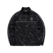 无帽运动外套 李宁卫衣男子秋款 韦德系列印花组合开衫 AWDQ551