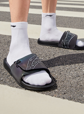 Lining/李宁正品男子Slipper时尚潮流透气休闲运动拖鞋AGAS001