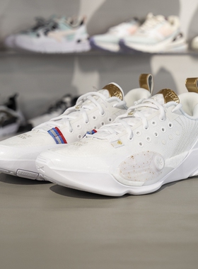 李宁正品韦德全城13男子轻质回弹舒适缓震专业篮球鞋ABAV017-2