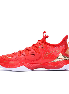 李宁正品战戟3男女同款减震防滑透气支撑低帮羽毛球鞋AYAS024-4