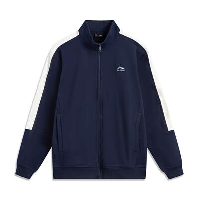 李宁正品运动潮流系列男子舒适透气宽松休闲立领针织外套AFDV111