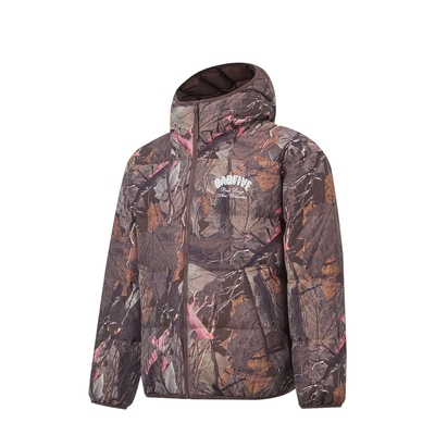 李宁正品反伍BADFIVE男子休闲运动防泼水宽松连帽羽绒服AYMT141-8