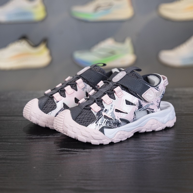 李宁正品2025夏季男女小童户外休闲魔术贴运动沙滩凉鞋YKEV030-4,童鞋/婴儿鞋/亲子鞋,凉鞋,淘宝优惠券,粉丝福利购,淘宝优惠卷