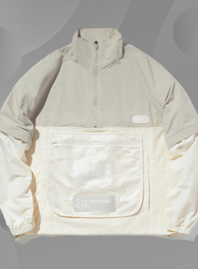 李宁正品春季CF溯X敦煌博物馆拓男子运动休闲立领风衣外套AFDQ437