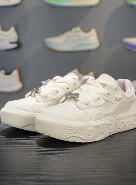 李宁正品PINK BUBBLE V2女大童舒适透气百搭耐磨休闲鞋YKCV120-2