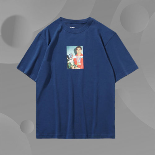 Lining/李宁正品新款时装周走秀款男子休闲运动短袖T恤AHSN863