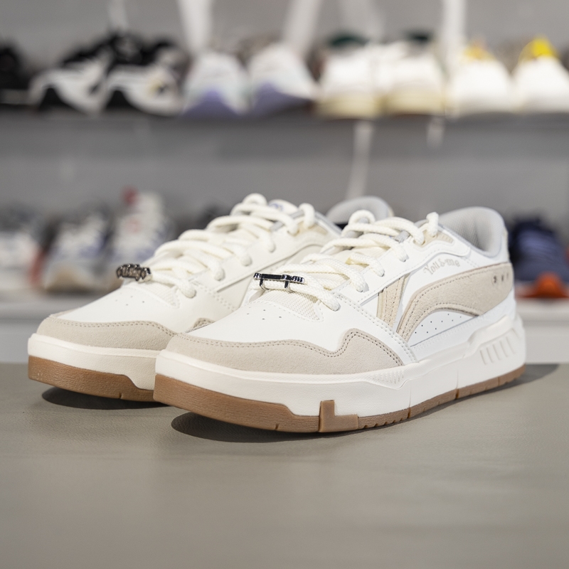 李宁正品COMMON 80s男子柔软舒适百搭耐磨运动休闲板鞋AGCV023-4