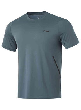 李宁正品健身系列男子轻便透气耐穿运动训练圆领短袖ATSU749-5