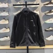 李宁正品 乒乓球系列男子户外休闲加绒保暖立领夹克外套AMDV127