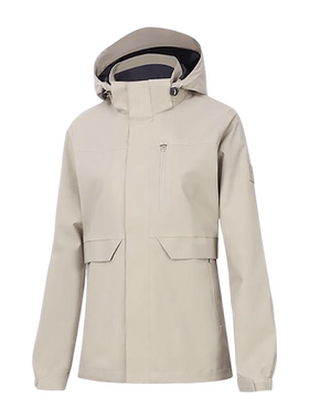 Lining/李宁正品新款女子简约休闲防泼水连帽外套AFDT750