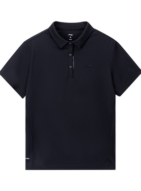 李宁正品2024春季新款女子休闲翻领舒适透气短袖POLO衫APLU126-4