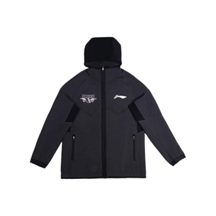 李宁正品CBA系列北京队男子户外休闲运动拉链连帽夹克外套AWDTD65