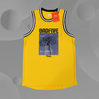 李宁正品篮球训练系列BADFIVE系列运动篮球男子宽松背心AAYP097