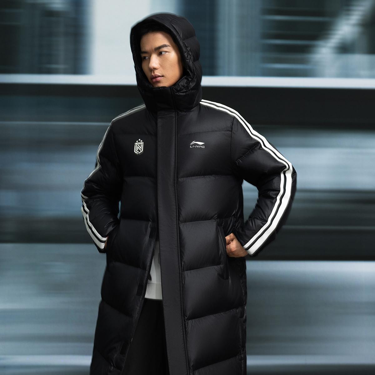 李宁正品男女防泼水保暖羽绒服