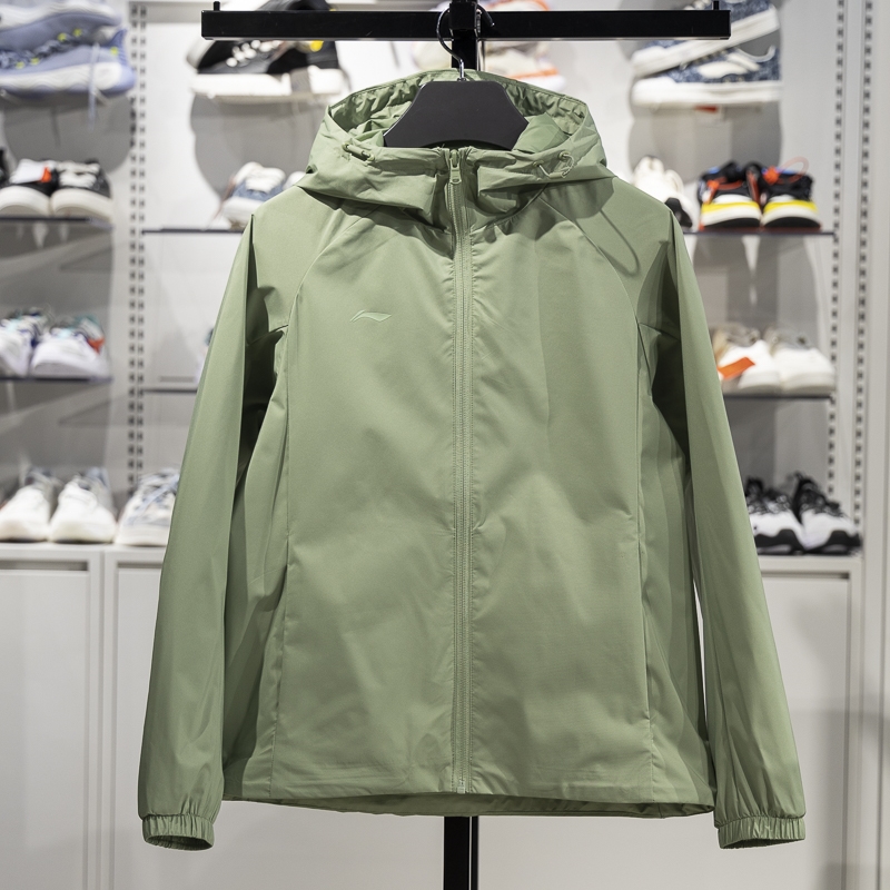 李宁团购系列女士防水连帽简约外套【户外人20度穿搭】AFDV698-6