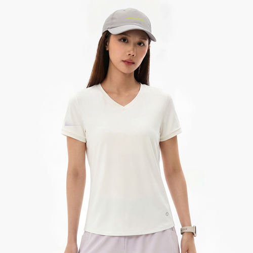 李宁正品女子速干凉爽冰感舒适防晒修身健身短袖T恤ATSW338-1