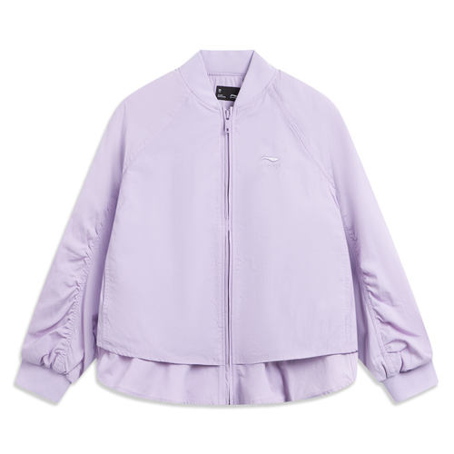 李宁正品2026新款女小童时尚潮流透气运动休闲夹克外套YFDV270