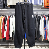 AKLT847 李宁正品 反伍BADFIVE男子纯色中腰系带针织运动束脚裤