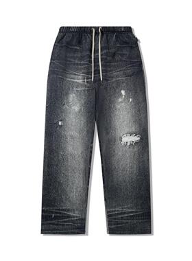 李宁正品x Henry Jones艺术家限定系列男子宽松针织长裤AKLVA89